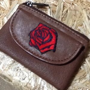 Grateful Dead Rose Fabretti Leather Coin purse